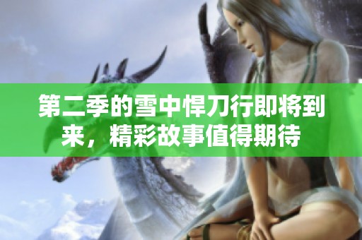第二季的雪中悍刀行即将到来，精彩故事值得期待