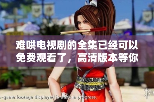 难哄电视剧的全集已经可以免费观看了，高清版本等你来体验！