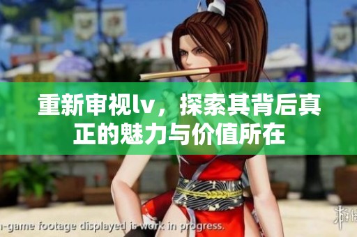 重新审视lv，探索其背后真正的魅力与价值所在