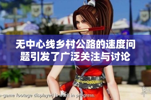 无中心线乡村公路的速度问题引发了广泛关注与讨论