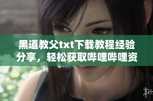黑道教父txt下载教程经验分享，轻松获取哔哩哔哩资源