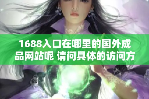 1688入口在哪里的国外成品网站呢 请问具体的访问方式是怎样的