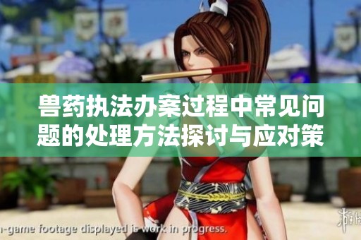 兽药执法办案过程中常见问题的处理方法探讨与应对策略