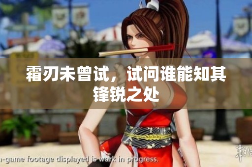 霜刃未曾试，试问谁能知其锋锐之处