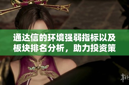 通达信的环境强弱指标以及板块排名分析，助力投资策略的优化与提升