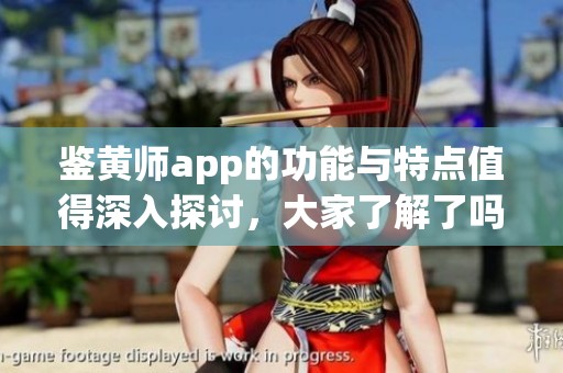 鉴黄师app的功能与特点值得深入探讨，大家了解了吗？
