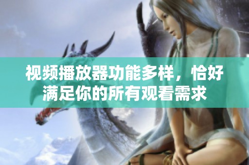 视频播放器功能多样，恰好满足你的所有观看需求