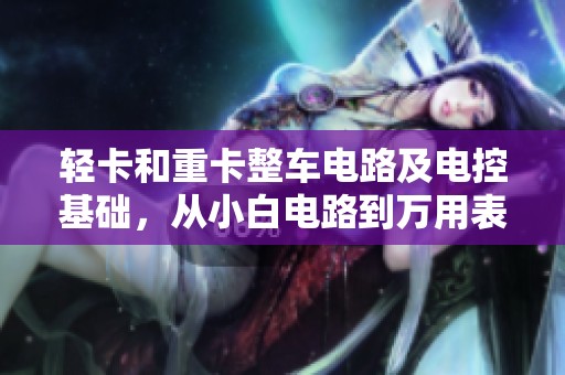 轻卡和重卡整车电路及电控基础，从小白电路到万用表的使用技巧详解