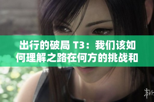 出行的破局 T3：我们该如何理解之路在何方的挑战和机遇