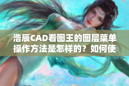 浩辰CAD看图王的图层菜单操作方法是怎样的？如何使用浩辰CAD看图王图层菜单进行操作？