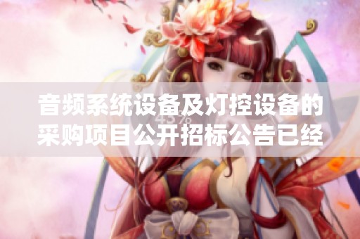 音频系统设备及灯控设备的采购项目公开招标公告已经发布