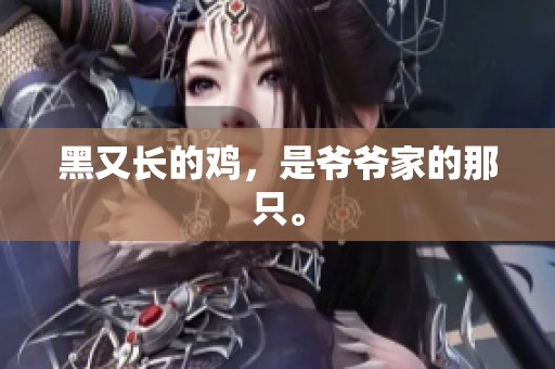 黑又长的鸡，是爷爷家的那只。