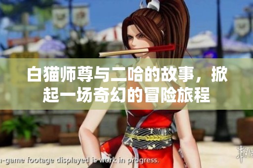 白猫师尊与二哈的故事，掀起一场奇幻的冒险旅程