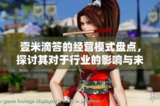 壹米滴答的经营模式盘点，探讨其对于行业的影响与未来发展方向