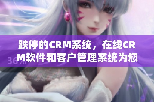 跌停的CRM系统，在线CRM软件和客户管理系统为您推荐Zoho CRM