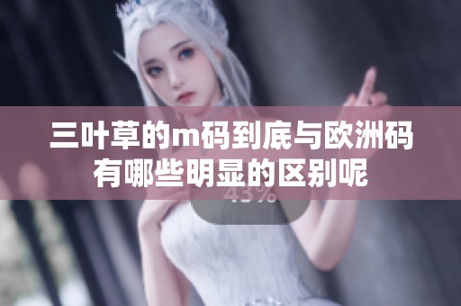 三叶草的m码到底与欧洲码有哪些明显的区别呢