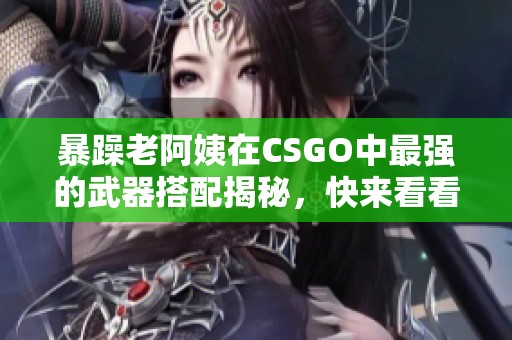 暴躁老阿姨在CSGO中最强的武器搭配揭秘，快来看看吧
