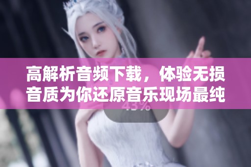 高解析音频下载，体验无损音质为你还原音乐现场最纯粹的感觉