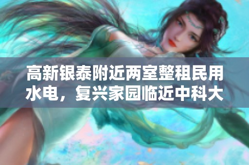 高新银泰附近两室整租民用水电，复兴家园临近中科大与讯飞及高新软件园